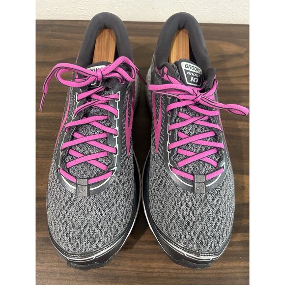 Brooks Ghost 10 Womens Size 11.5 B Running Shoes Grey Purple 1202461B028 EUC - Picture 8 of 13